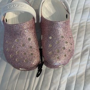 Brand New Pink Shimmery Crocs Size 3